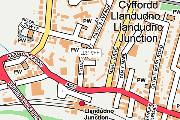 LL31 9HH map - OS OpenMap – Local (Ordnance Survey)