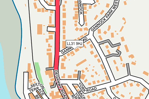 LL31 9HJ map - OS OpenMap – Local (Ordnance Survey)