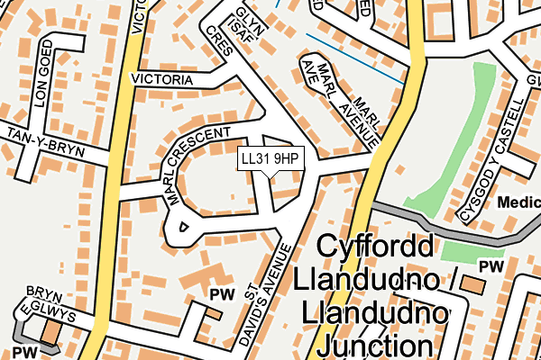 LL31 9HP map - OS OpenMap – Local (Ordnance Survey)