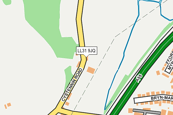 LL31 9JQ map - OS OpenMap – Local (Ordnance Survey)