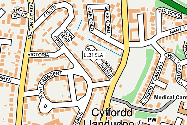 LL31 9LA map - OS OpenMap – Local (Ordnance Survey)