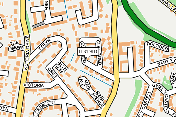 LL31 9LD map - OS OpenMap – Local (Ordnance Survey)