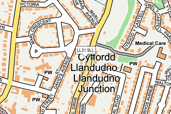 LL31 9LL map - OS OpenMap – Local (Ordnance Survey)