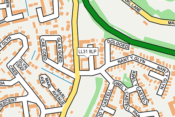 LL31 9LP map - OS OpenMap – Local (Ordnance Survey)