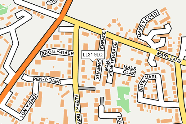 LL31 9LQ map - OS OpenMap – Local (Ordnance Survey)