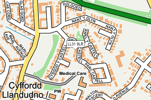 LL31 9LR map - OS OpenMap – Local (Ordnance Survey)