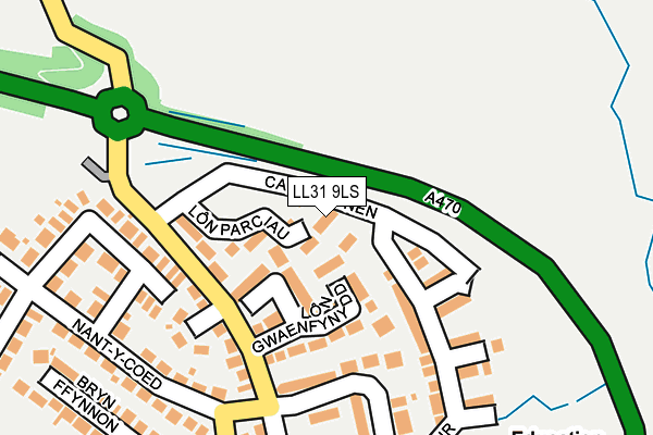 LL31 9LS map - OS OpenMap – Local (Ordnance Survey)