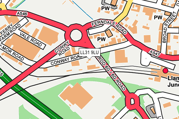 LL31 9LU map - OS OpenMap – Local (Ordnance Survey)