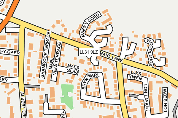 LL31 9LZ map - OS OpenMap – Local (Ordnance Survey)