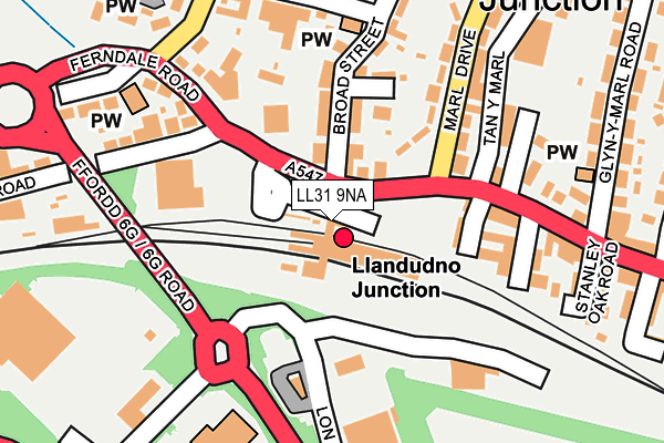 LL31 9NA map - OS OpenMap – Local (Ordnance Survey)