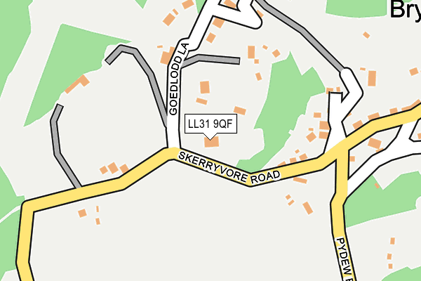 LL31 9QF map - OS OpenMap – Local (Ordnance Survey)