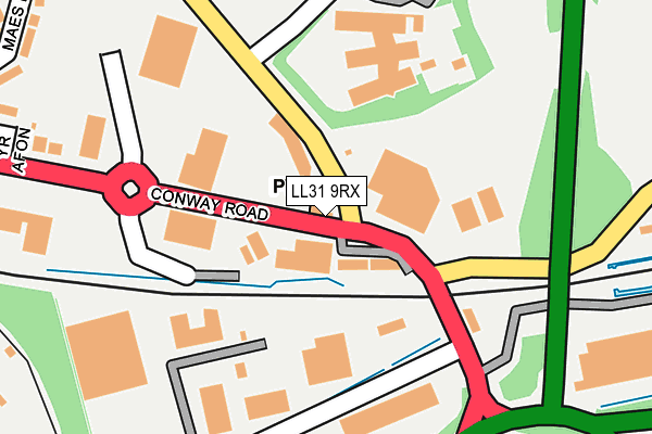 LL31 9RX map - OS OpenMap – Local (Ordnance Survey)