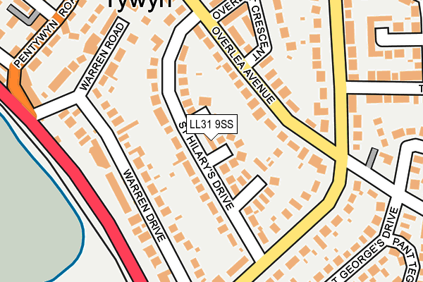 LL31 9SS map - OS OpenMap – Local (Ordnance Survey)