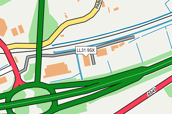 LL31 9SX map - OS OpenMap – Local (Ordnance Survey)