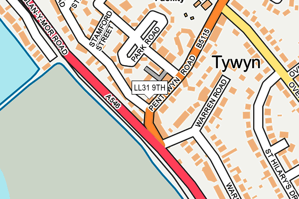 LL31 9TH map - OS OpenMap – Local (Ordnance Survey)