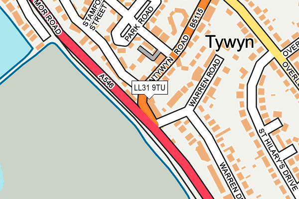 LL31 9TU map - OS OpenMap – Local (Ordnance Survey)
