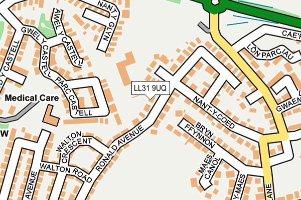 LL31 9UQ map - OS OpenMap – Local (Ordnance Survey)