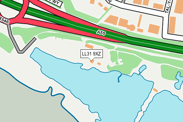 LL31 9XZ map - OS OpenMap – Local (Ordnance Survey)