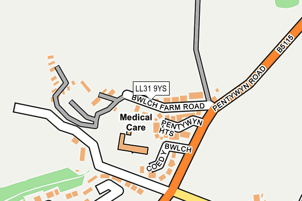 Map of BOB PARRY ESTATE AGENTS LIMITED at local scale