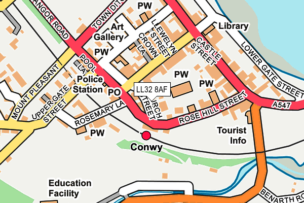 LL32 8AF map - OS OpenMap – Local (Ordnance Survey)