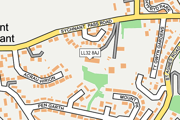 LL32 8AJ map - OS OpenMap – Local (Ordnance Survey)