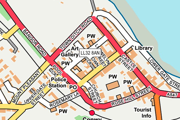 LL32 8AN map - OS OpenMap – Local (Ordnance Survey)