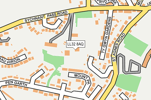 LL32 8AQ map - OS OpenMap – Local (Ordnance Survey)