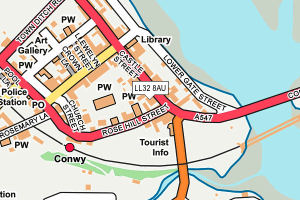 LL32 8AU map - OS OpenMap – Local (Ordnance Survey)