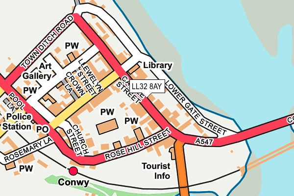 Map of THE CONWY BAKERY LIMITED at local scale