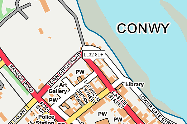 LL32 8DF map - OS OpenMap – Local (Ordnance Survey)