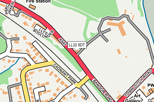 LL32 8DT map - OS OpenMap – Local (Ordnance Survey)