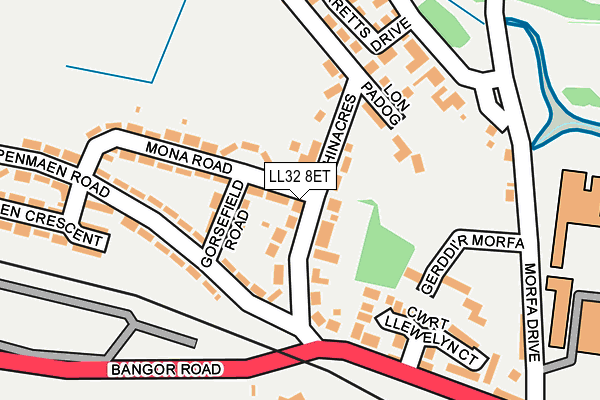 LL32 8ET map - OS OpenMap – Local (Ordnance Survey)