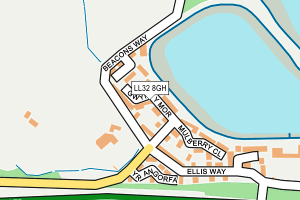 LL32 8GH map - OS OpenMap – Local (Ordnance Survey)