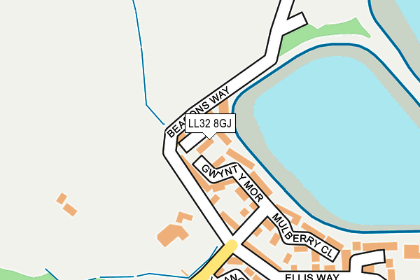 LL32 8GJ map - OS OpenMap – Local (Ordnance Survey)