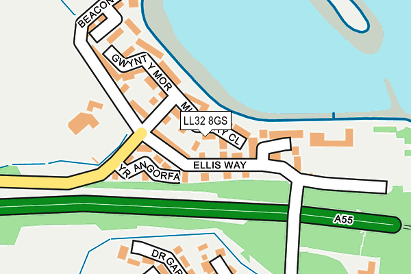 LL32 8GS map - OS OpenMap – Local (Ordnance Survey)