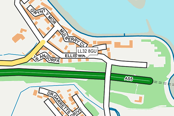 LL32 8GU map - OS OpenMap – Local (Ordnance Survey)
