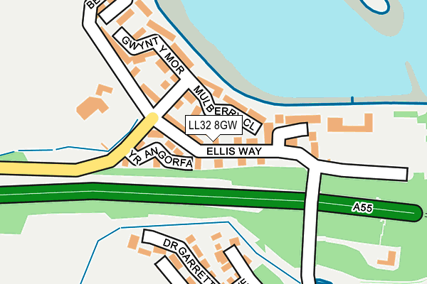 LL32 8GW map - OS OpenMap – Local (Ordnance Survey)