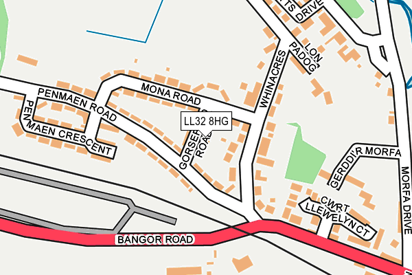LL32 8HG map - OS OpenMap – Local (Ordnance Survey)
