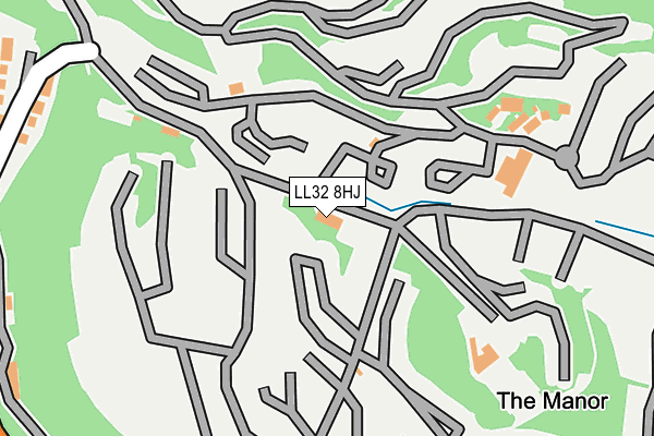 LL32 8HJ map - OS OpenMap – Local (Ordnance Survey)