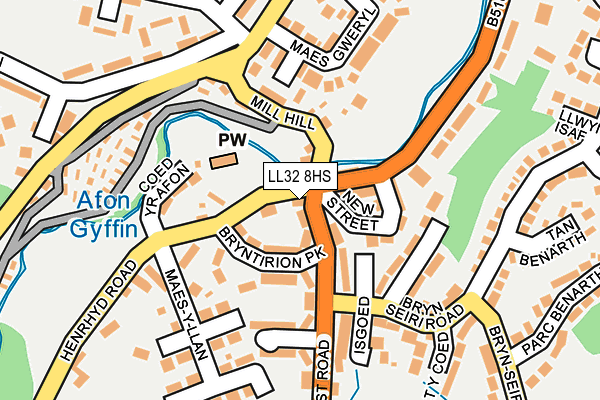LL32 8HS map - OS OpenMap – Local (Ordnance Survey)