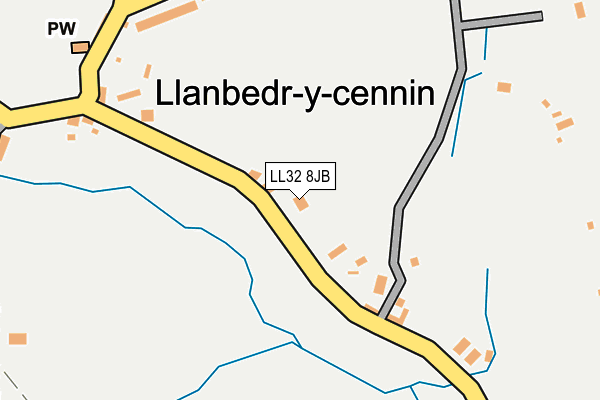 LL32 8JB map - OS OpenMap – Local (Ordnance Survey)