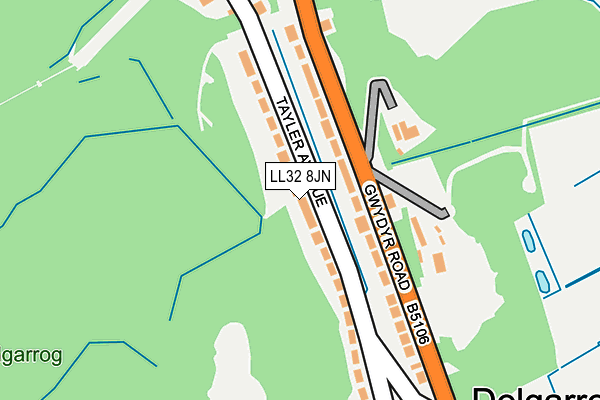 LL32 8JN map - OS OpenMap – Local (Ordnance Survey)