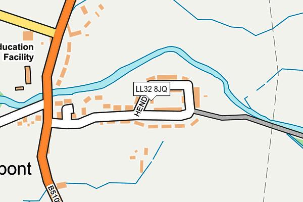 LL32 8JQ map - OS OpenMap – Local (Ordnance Survey)