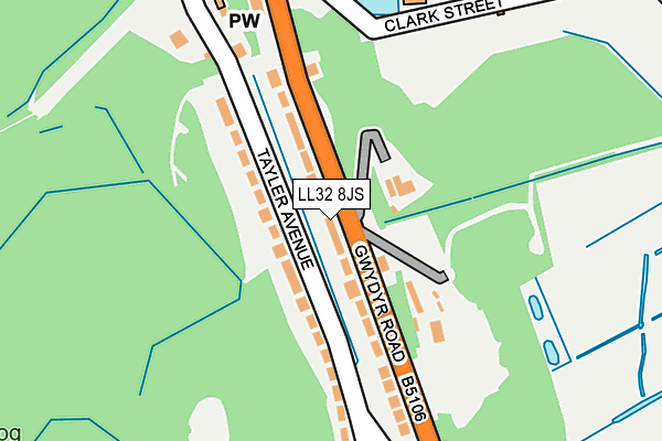 LL32 8JS map - OS OpenMap – Local (Ordnance Survey)