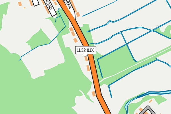 LL32 8JX map - OS OpenMap – Local (Ordnance Survey)