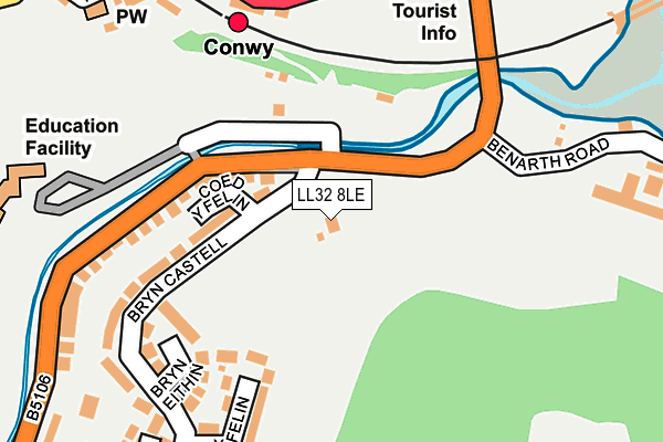 LL32 8LE map - OS OpenMap – Local (Ordnance Survey)