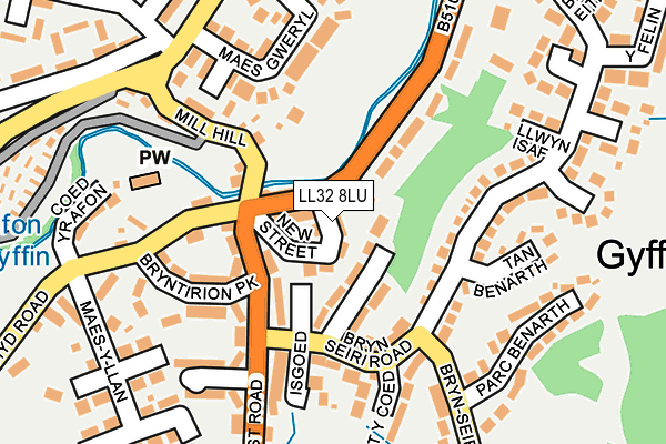 LL32 8LU map - OS OpenMap – Local (Ordnance Survey)