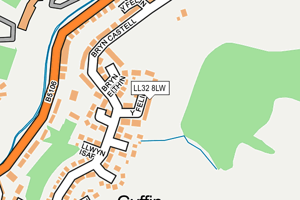 LL32 8LW map - OS OpenMap – Local (Ordnance Survey)