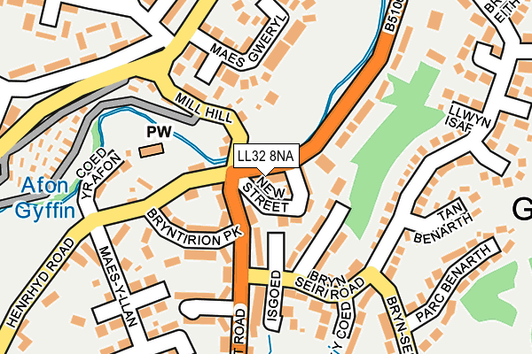 LL32 8NA map - OS OpenMap – Local (Ordnance Survey)