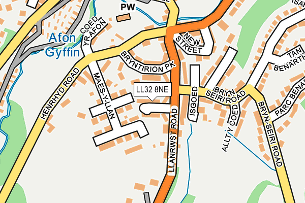 LL32 8NE map - OS OpenMap – Local (Ordnance Survey)